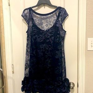 Jessica Simpson beaded cocktail party or wedding guest dress